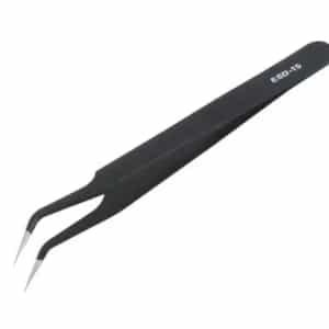 Glenx esd metal tweezers bent 500x500