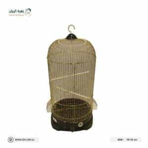 قفص طيور اسطواني ذهبي